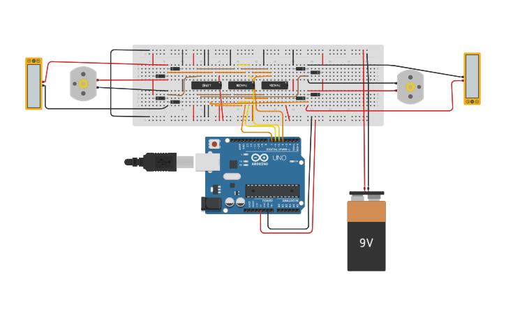 Circuit design 03 DC motor - Tinkercad