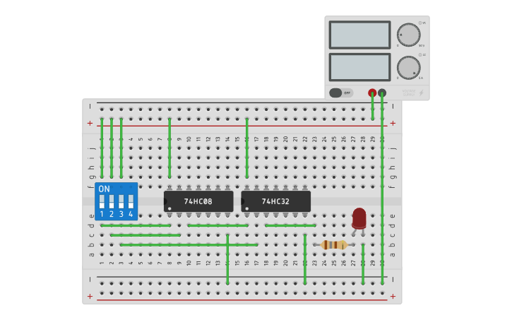 Circuit design 1SEK-AND OR GATE-A Combinational Logic Circuit - Tinkercad