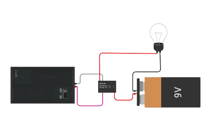 Circuit design Module Relay Demo#1 - Tinkercad