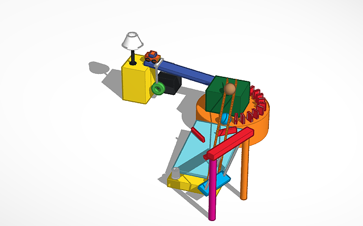 3D design Rube Goldberg - Tinkercad