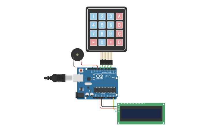 Circuit design KEYPAD - Tinkercad