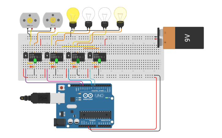 Circuit design Relay Module - Tinkercad
