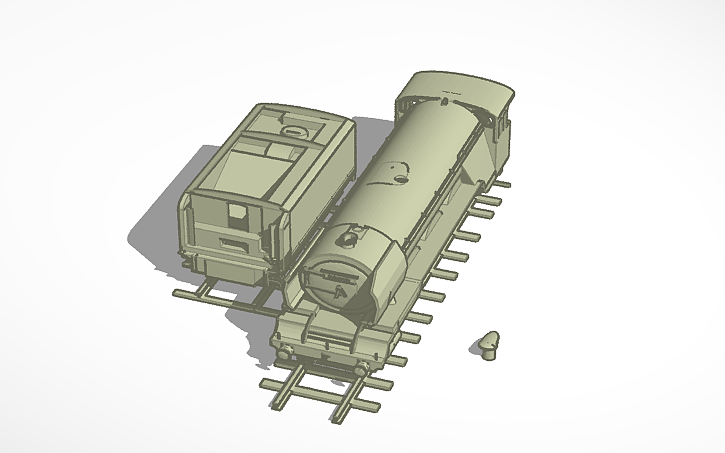 3D design train that creats steam - Tinkercad