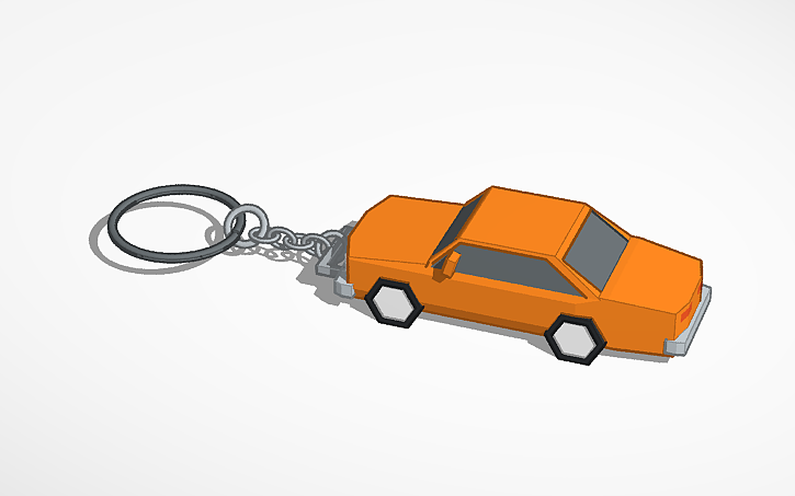 3D design Car Keychain - Tinkercad