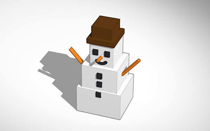 3D design Snowman - Tinkercad