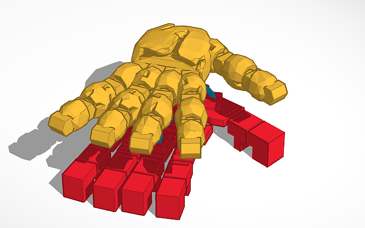 3D design exoskeleton hand - Tinkercad