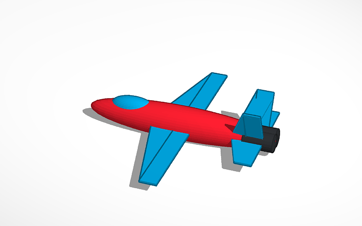 3D design Fighter Jet - Simple - Tinkercad