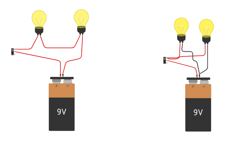 Circuit design Series and Parallel - Tinkercad