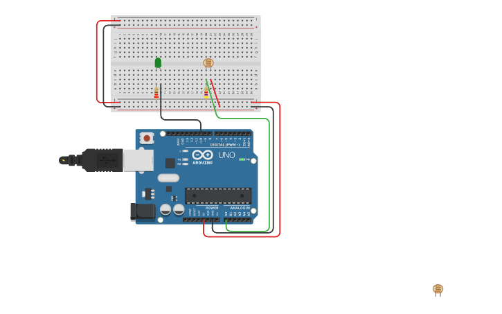 Circuit design light sensor - Tinkercad