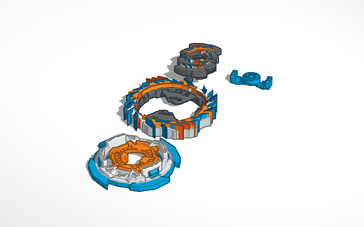 3D design Beyblade Burst Sparking Raze Etnos Layer+Chassis R - Tinkercad