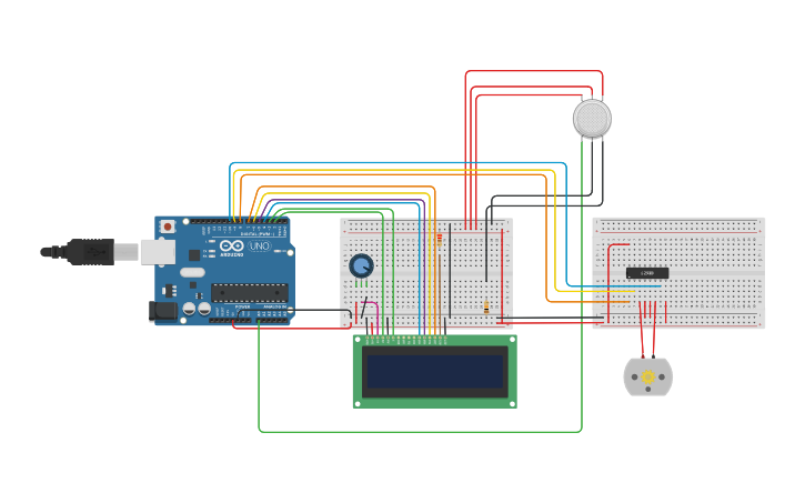 Circuit design SOAL UJIAN 1 - Tinkercad