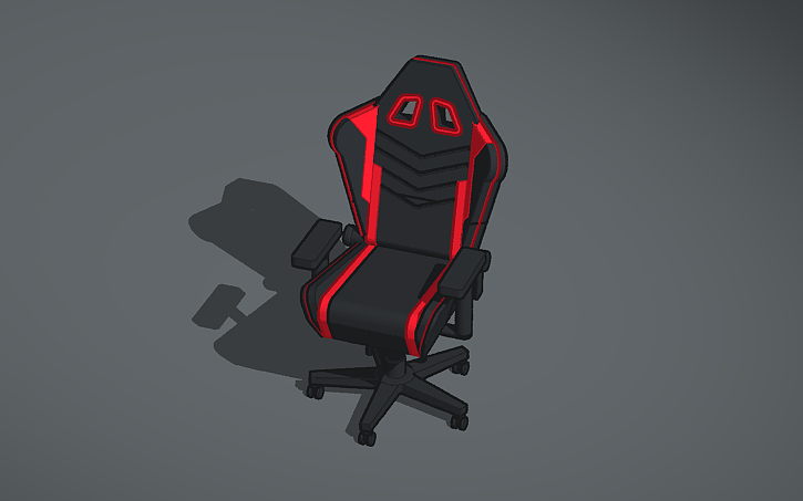 3D design Red And Black Gaming Chair - Tinkercad