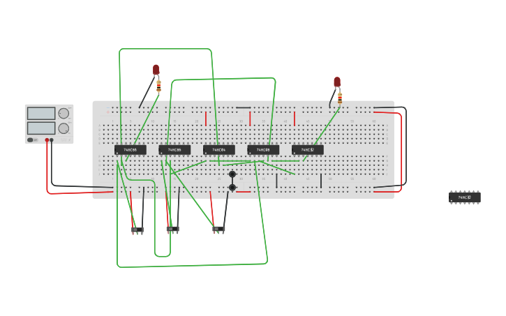 Circuit design FULL SUBTRACTOR - Tinkercad