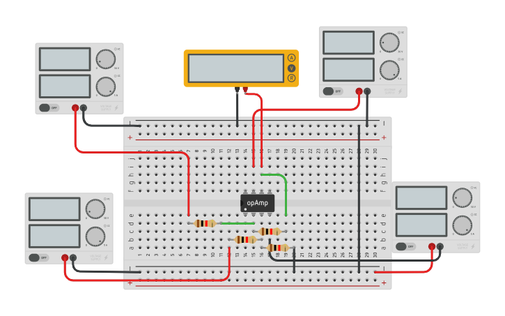 Circuit design MOD 7 Percobaan 1 - Tinkercad