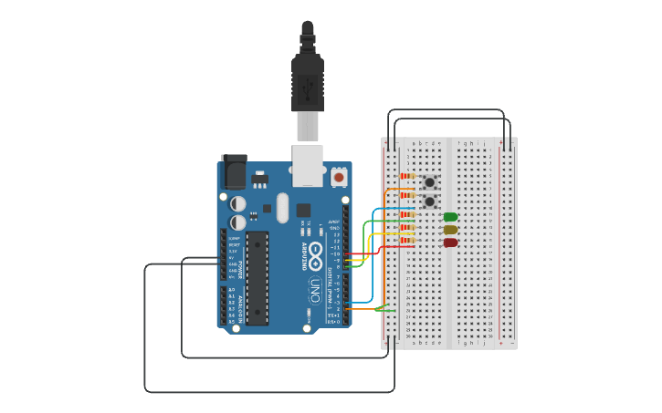 Circuit design vending machine controller using FSM - Tinkercad