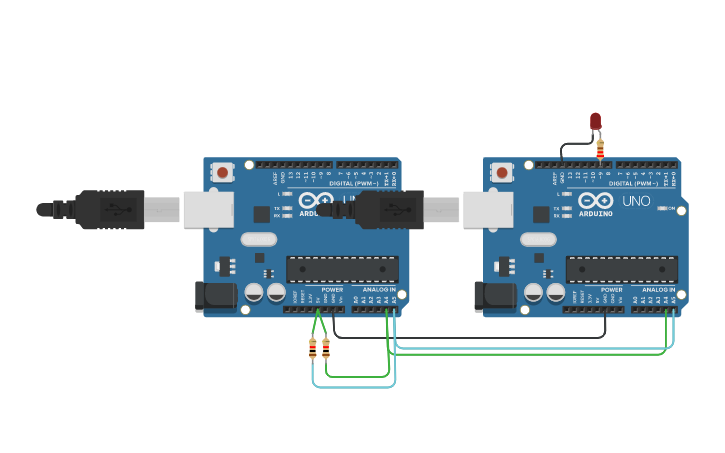Circuit design I2C - Tinkercad