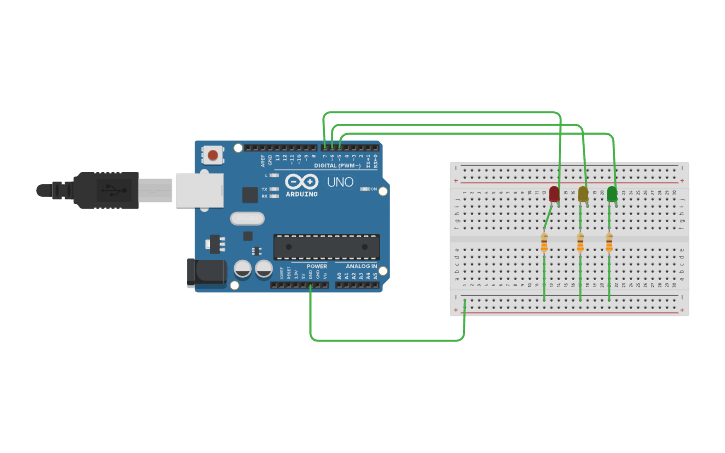 Circuit design LED - Tinkercad