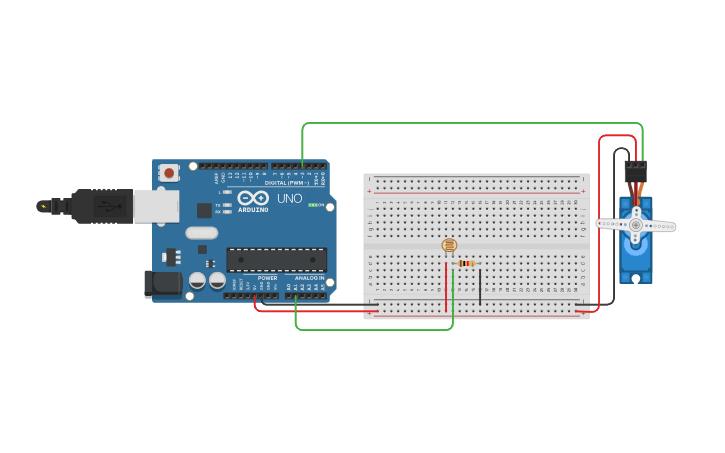 Circuit design Light Sensor - Tinkercad