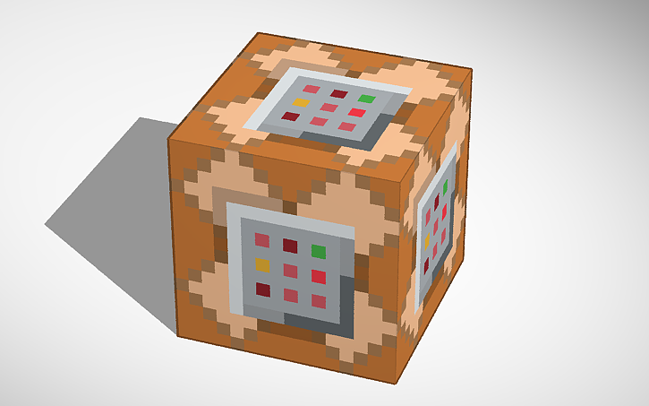 3D design Minecraft command block - Tinkercad