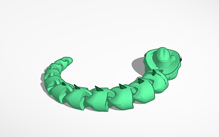 3D design snake fidget - Tinkercad