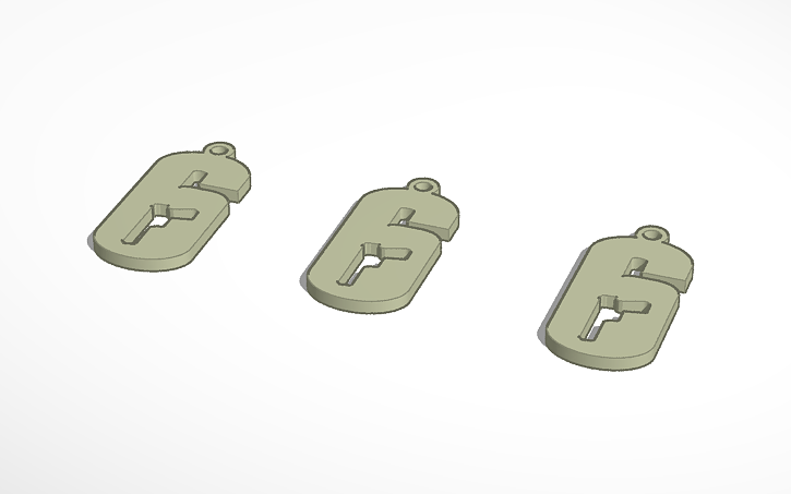 3D design r6 charm - Tinkercad