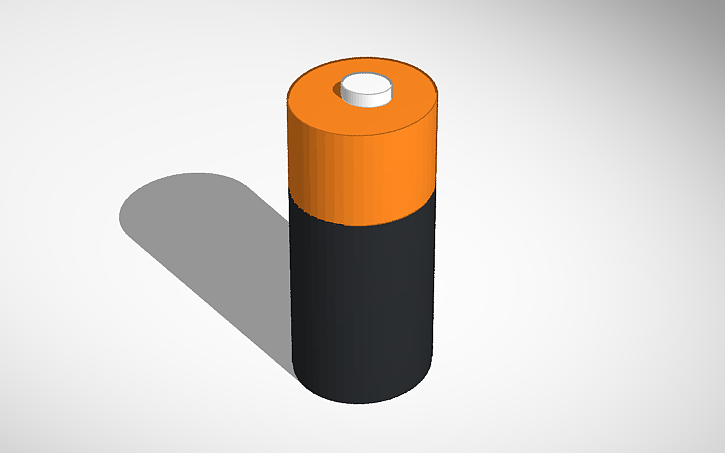 3D design battery - Tinkercad