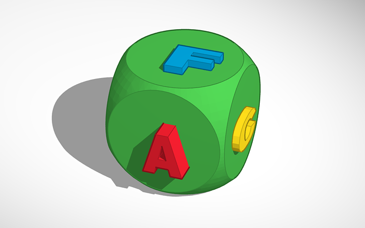 3D design dice - Tinkercad