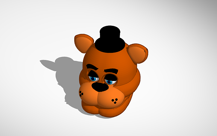 3D design freddy fazbear head - Tinkercad