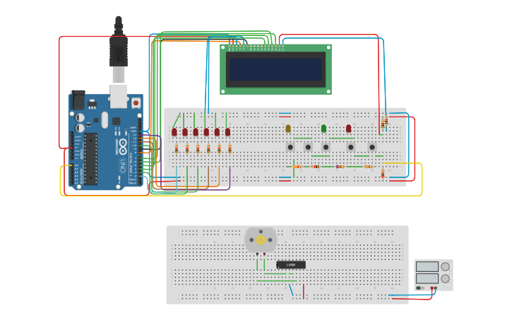 Circuit design LCD - Tinkercad