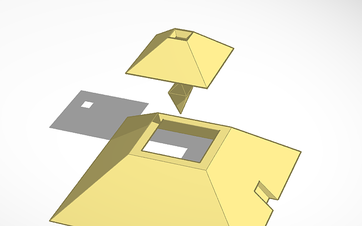 Triangular Pyramid Openscad 3D design Openable Pyramid - Tinkercad