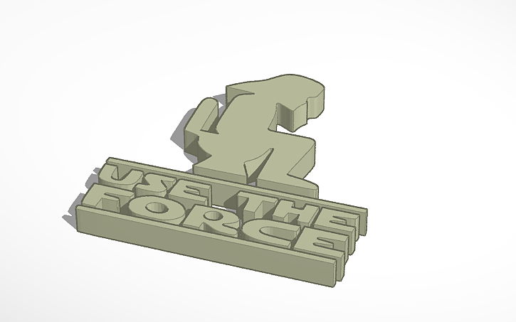 3D design Use The Force - Tinkercad