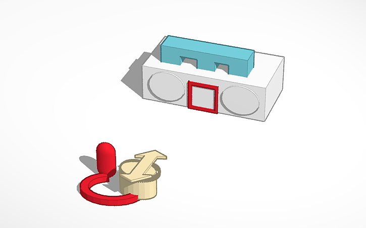 3D design diseño reproductor js - Tinkercad