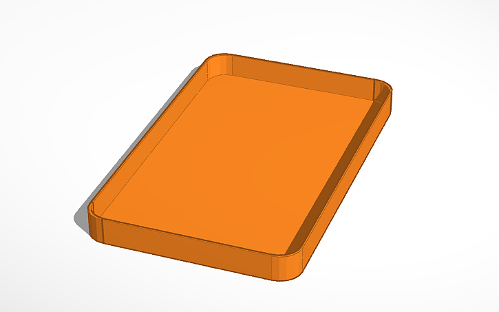 3D design Tray - Rounded Corners 178x105x14 - Tinkercad
