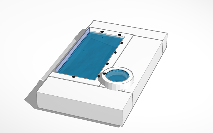 3D design Modern Swimming Pool - Tinkercad