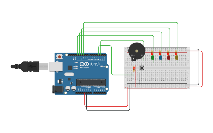 Circuit design fsm1 - Tinkercad