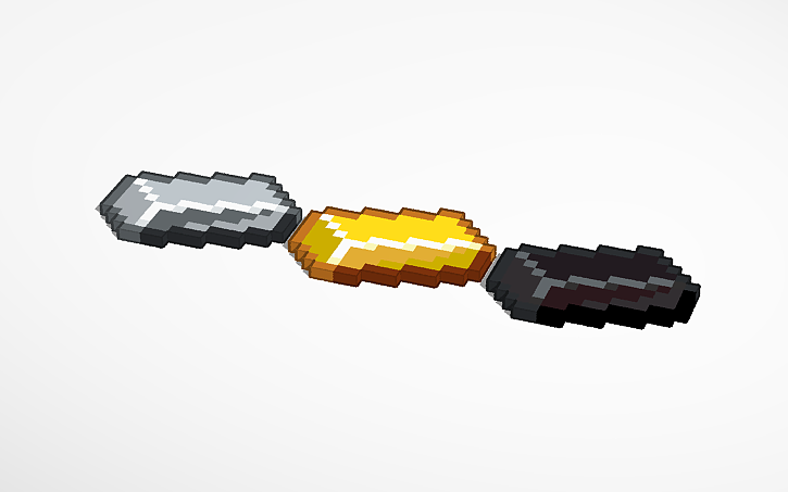 3D design Minecraft ingots - Tinkercad