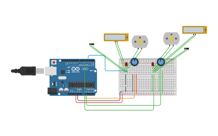 Circuit design Speed sensor - Tinkercad