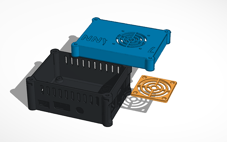3D design ASUS Tinker Board Case with Fan - Tinkercad