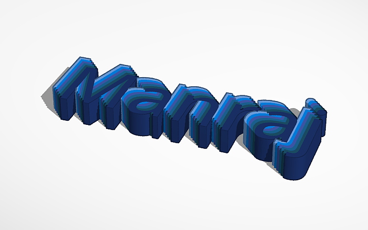 3D design Logo for Manraj - Tinkercad