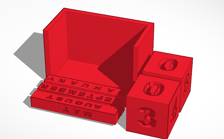 3D design Calender - Tinkercad