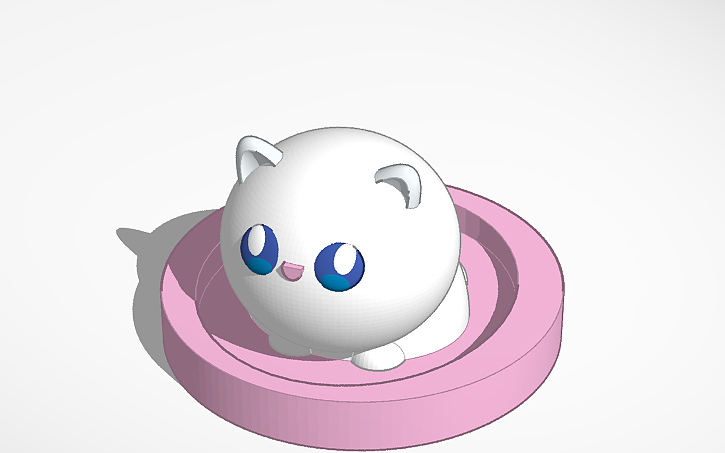 3D design Cute Kawaii Kitten - Tinkercad