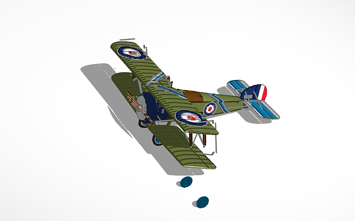 3D design sopwith f1 camel ww i biplane - Tinkercad