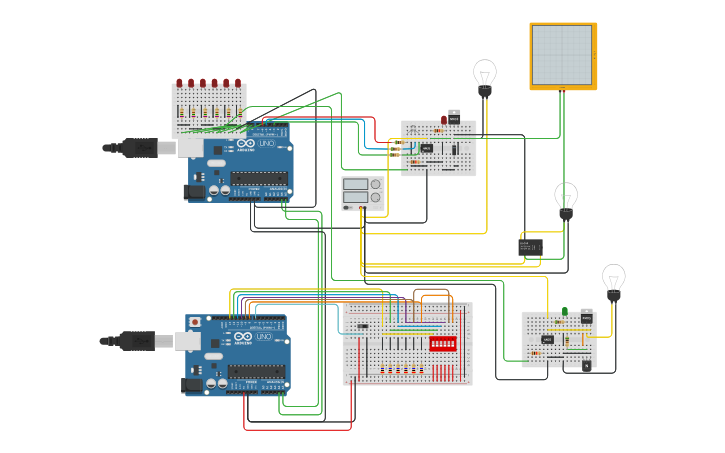 Circuit design 7.10.I2C ile otomasyon - Tinkercad