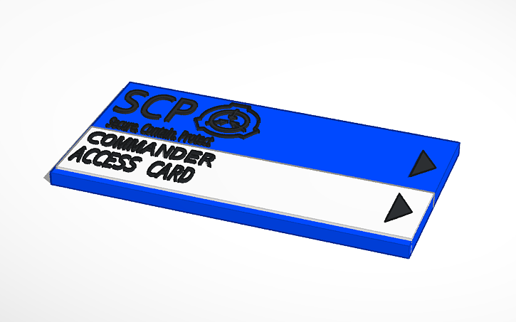 3D design SCP SL Commander Card - Tinkercad