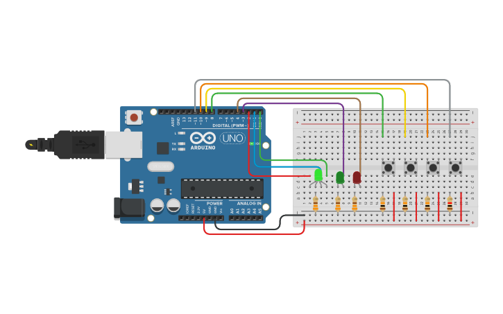 Circuit design 16.11 - Lift Controller - Tinkercad