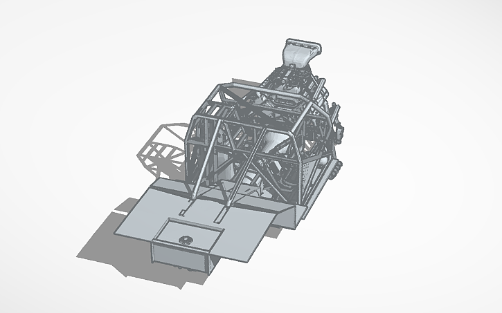 3D design drag chassis - Tinkercad