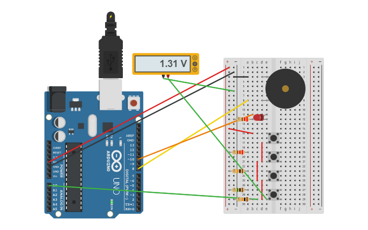 Tinker Instrument Circuit design MUSICAL INSTRUMENT - Tinkercad