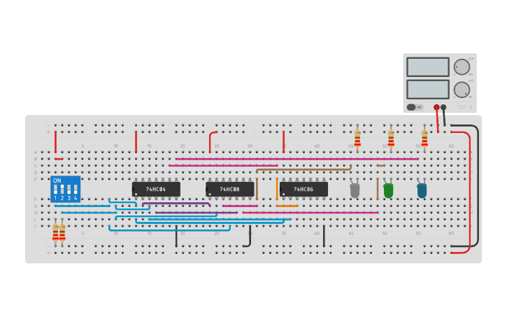 Circuit design comparador - Tinkercad
