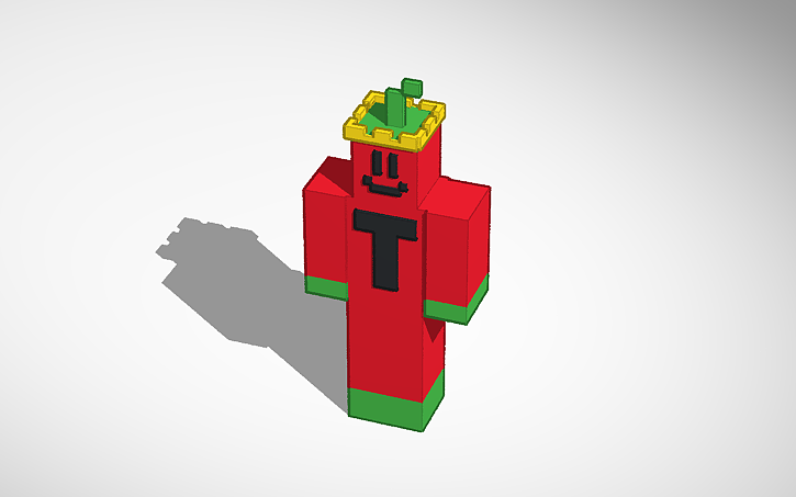 Tomato Minecraft Design 3D design TOMATO KING MINECRAFT CARACTER - Tinkercad