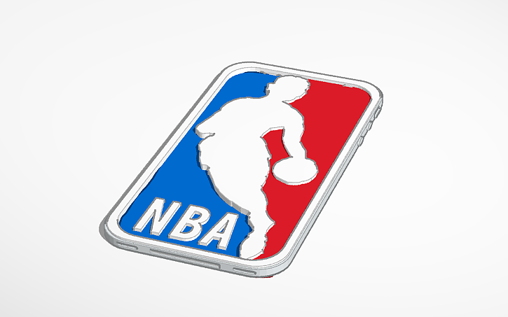 3D design NBA logo - Tinkercad